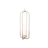 portavela acero cristal 21x21x62 cromado plateado