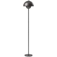 homcom lampara de pie pantalla redonda interruptor de pie cable largo aspecto elegante metal gris   aosom espana