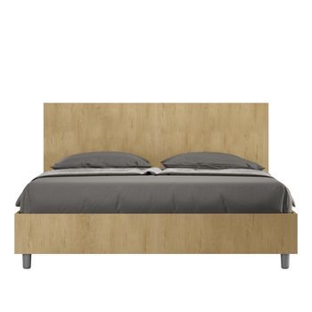 Cama Matrimonial Sin Somier 160x200 Roble Natural New Egos