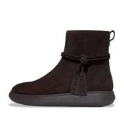 fitflop para mujer e3b-167 botines de ante con borlas iq-comff chocolate 36 marron plano cremallera casual