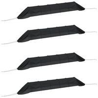 tuneles de malla 4 uds de acero y polietileno negro vidaxl