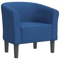 sillon de tela azul vidaxl