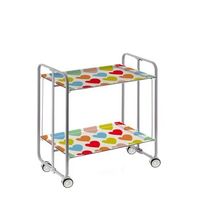 carrito auxiliar plegable bauhaus con ruedas  armazon metalico gris 2 niveles 4 posiciones ajustables79