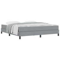 cama tipo box spring gris claro 180 x 200 cm tela vidaxl