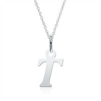cadena letra t plata 925