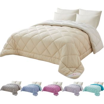 Novotextil Edredón Nórdico Bicolor 100% Microfibra 350 g/m2 – Relleno Invierno Suave, Ligero, Reversible y Transpirable
