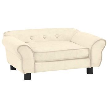 Sofá Para Perro | Cama Para Perros Felpa Color Crema 72x45x30 Cm Cfw333373