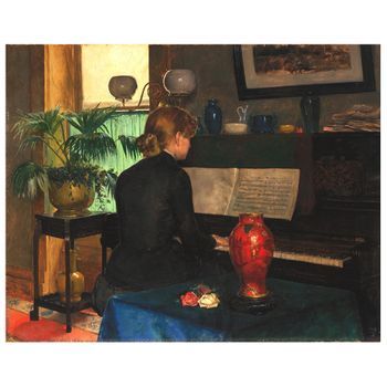 Legendarte - Cuadro Lienzo, Impresión Digital - Moment Musicale - Charles Frederic Ulrich - Decoración Pared Cm. 60x80