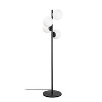 lampara de pie faze-nt-115-1 negro metal vidrio 32x32x130 cm