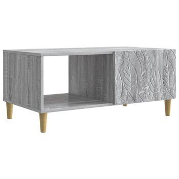 Mesa De Centro Sonoma Gris 90 X 50 X 40 Cm Madera De Ingeniería Vidaxl