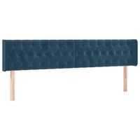 cabeceros terciopelo azul oscuro 180x7x7888 cm vidaxl