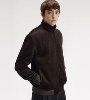 fred perry para hombre j8546 chaqueta de pana brentham marron m casual algodon