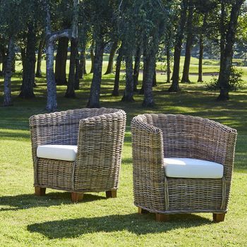 2 Sillones De Jardín Redondos De Kubu