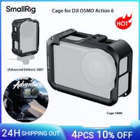jaula smallrig osmo action 6 para dji osmo action 6 advanced edition con cubierta de lente de silicona correa para muneca con soporte para zapata fria