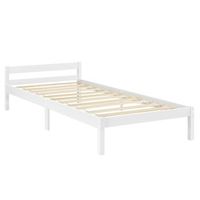 estructura de cama individual con somier de laminas de pino blanco 030004984