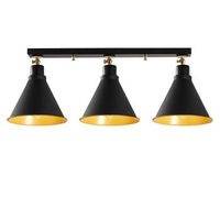 lampara de techo berceste-n-677 negro metal diametro 72x26 cm