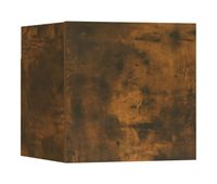 mueble para tv de pared color roble ahumado 305x30x30 cm