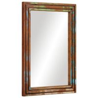espejo de bano madera maciza de acacia y vidrio 50x70 cm vidaxl