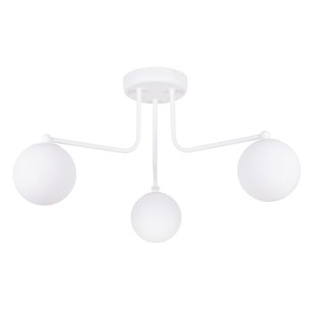 Lámpara de araña blanco acero/vidrio alt. 62 cm