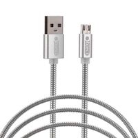 metalic micro android cable silver