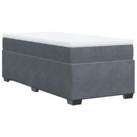 cama tapizada 200x90x46 cm tejido - gris