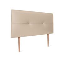 cabecero de polipiel con botones 95x105cm con patas camas 90 - beige