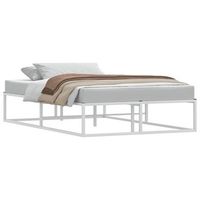 cama matrimonial  cama para adultos  estructura de cama sin colchon de metal blanco 120x200 cm