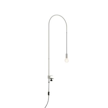Lámpara de mesa zafferano de aluminio pintado blanco, h152 cm