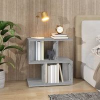 mesita de noche - mueble para dormitorio - madera contrachapada - gris sonoma 50x30x515cm