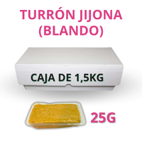 turron blando en porciones de 25g en cajas a granel - caja de 1