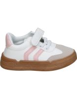 zapatillas respetuosas infantiles nakos 8015 blanco y rosa 23