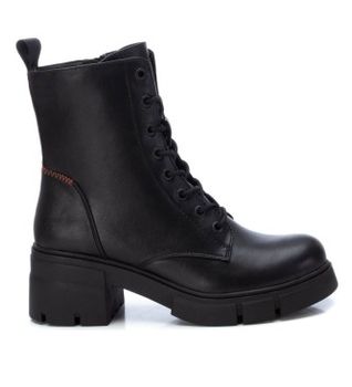 Refresh para mujer. 17091901-NEGRO Botines 170919 negro -altura tacón: 6cm- (40), 5 a 8cm, Cordones, Cremallera, Casual, Imitación cuero
