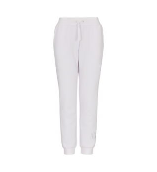 A|X Armani Exchange para mujer. XW000828AF13397U0002 Pantalón jogger con logo blanco (L), Casual, Viscosa