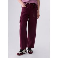 liu jo pantalones pantalones oversize con charm para mujer