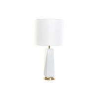 lampara sobremesa ceramica metal 33x33x62 blanco