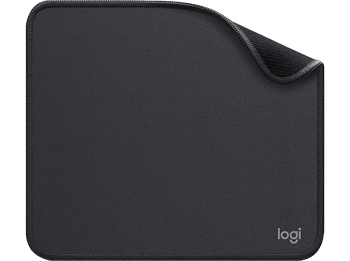 Alfombrilla ratón - Logitech Mouse Pad Studio Series, Base de goma antideslizante, Material resistente, Negro