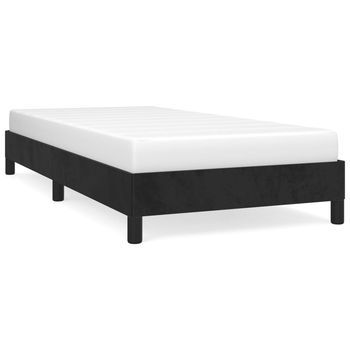 Estructura De Cama De Terciopelo Gris Claro 100x200 Cm