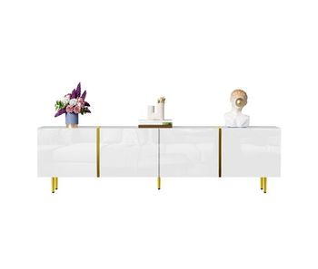 Mueble tv 170cm de mdf con 4 puertas,blanco