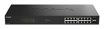D-Link DGS-1018P/E Switch 16xGbE PoE+ 2xSFP