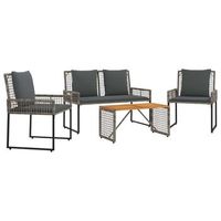 juego de muebles de exterior  mobiliario de jardin con cojin acero