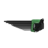 wiha juego de llaves allen en soporte ergostar torx con cabeza esferica de 14 unid acabado en oxidacion negra en blister 43847