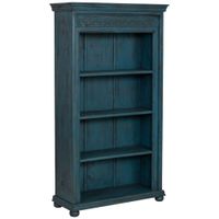 estanteria libreria de madera azul 100x40x180 alt cm