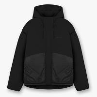 represent layered nylon-blend hooded puffer jacket - l