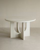 mesa de comedor redonda de microcemento 120x75cm