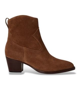 Lauren Ralph Lauren para mujer. 802974389002 Botines de ante Harpher marrón (41), Piel, 3 a 5cm, Ninguno, Casual