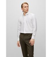 hugo para hombre 50289499 camisa slim fit kenno blanco 44 casual fiesta algodon manga larga