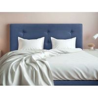 cabecero cama tapizado tejido antimanchas barcelona largo azul 135x125 cm