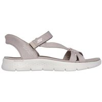 skechers sandalias sandalia slip-ins go walk flex sandal - illumin taupe para mujer