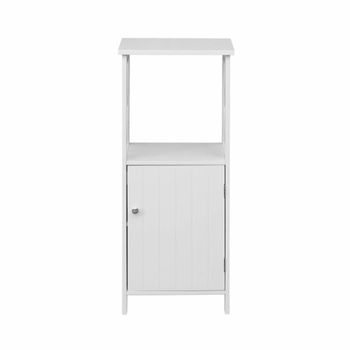 Armario de baño con 1 puerta y 1 estante en mdf blanco