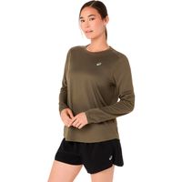 asics core  camiseta de running mujeres - verde